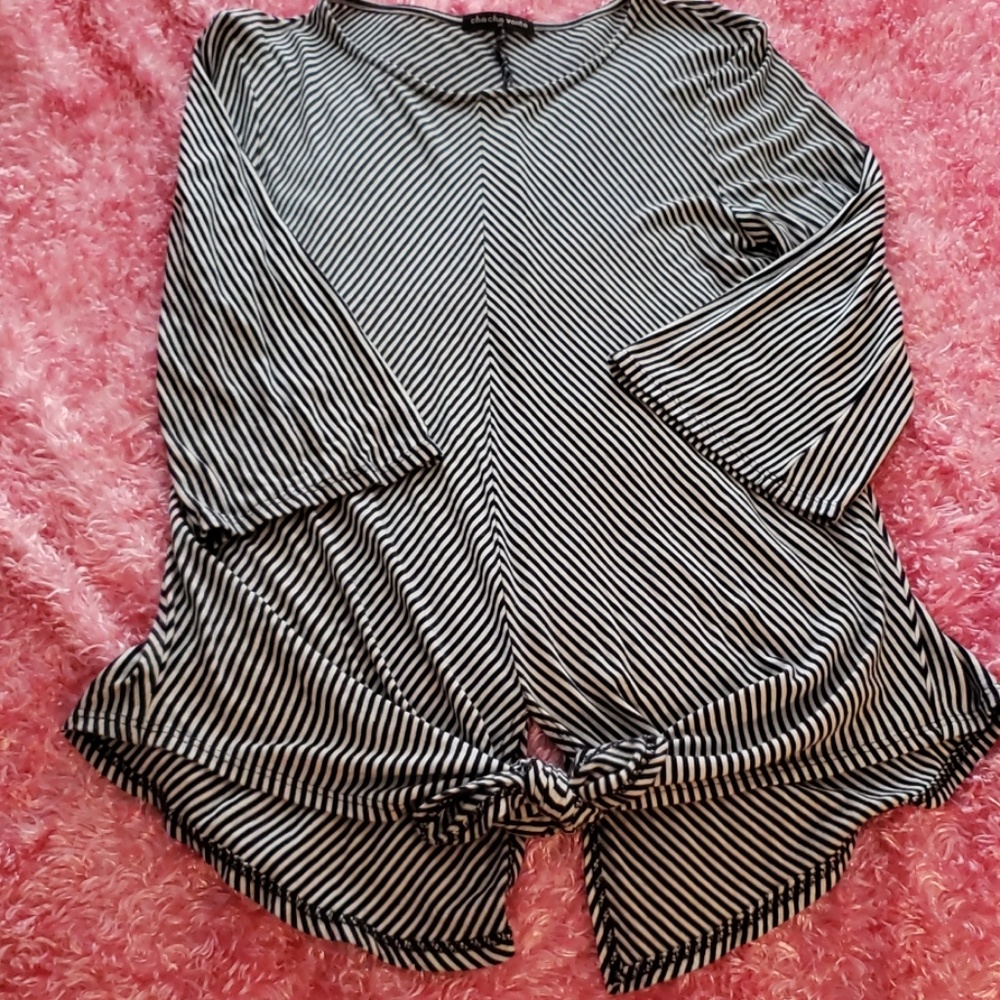 Chacha vente striped top